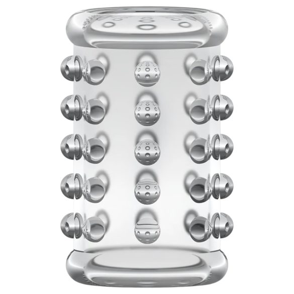 Stay Hard - penisni obroček z izboklinami - prozoren