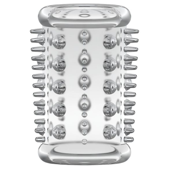 Stay Hard - penisna manšeta s čepki - prozorna