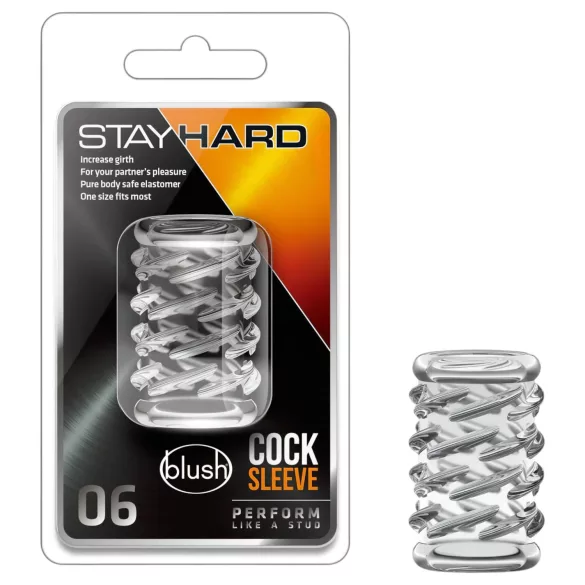 Stay Hard - penisni obroč - vzorčast - prozoren