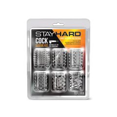 Stay Hard - komplet manšet za penis - prosojen (6 kosov)