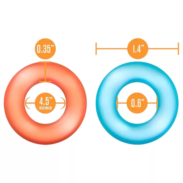 King of the Ring - komplet erekcijskih obročkov - barvni - 6 kos