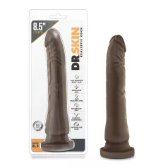 Dr. Skin - realistični dildo s priseskom - rjava - 20,5 cm
