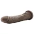 Dr. Skin 8,5 - realistični dildo z priseskom (rjav, 20,5 cm)