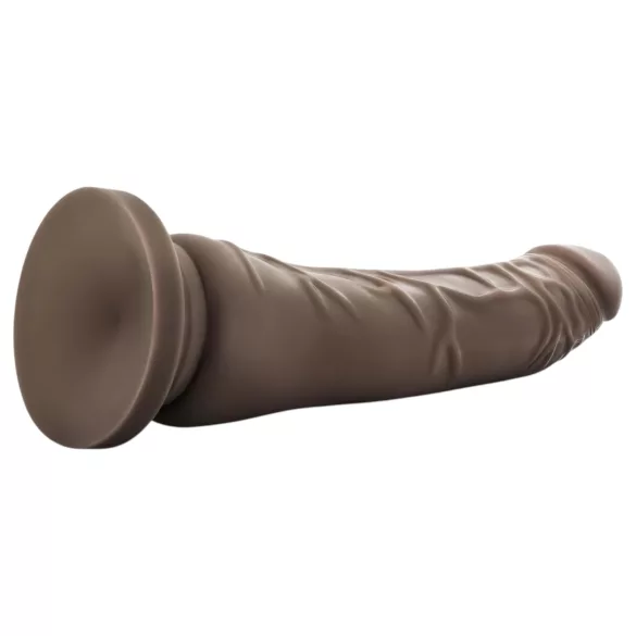 Dr. Skin 8,5 - realistični dildo z priseskom (rjav, 20,5 cm)