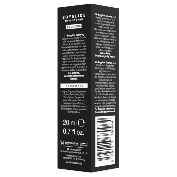 Intimateline Boyglide - analni sprostitveni sprej za moške (20 ml)