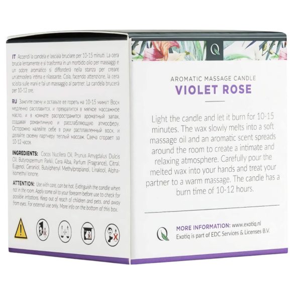 Exotiq Violet Rose - masažna sveča - 60g
