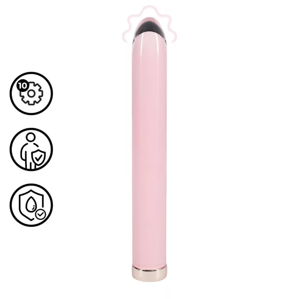 Loveline - raven stekleni vibrator (rožnat)