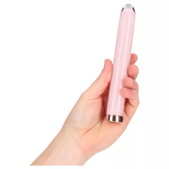 Loveline - raven stekleni vibrator (rožnat)