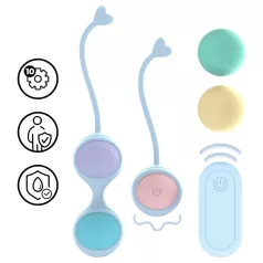   Loveline - vibrirajoče gejša kroglice set - nastavljivo - modra