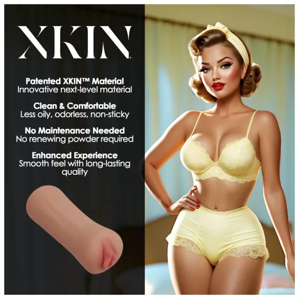XKIN Party Slut Bettie - realističen umetni vagina masturbator (naravna barva)
