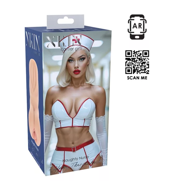 XKIN Tiffany Throatcheck - realističen masturbator v obliki nožnice (naraven)