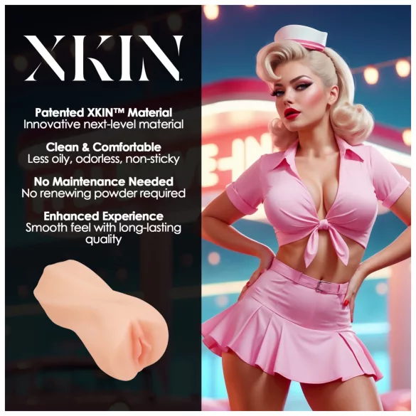 XKIN Cutie Darla - realistična umetna vagina masturbator (naravna barva)