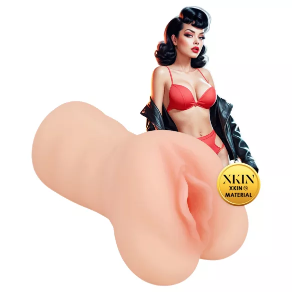 XKIN Greaser Girl Misty - realistična umetna vagina masturbator (naravna barva)