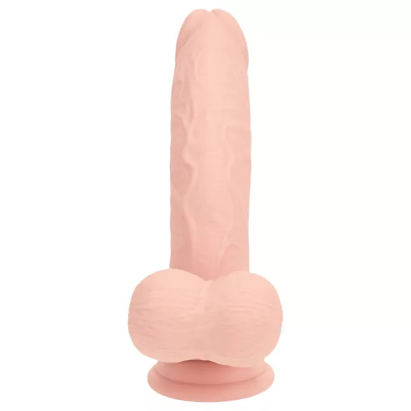 RealRock - dvakrat gosto realističen vibrator (barva kože) - 18 cm