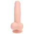 RealRock - dvakrat gosto realističen vibrator (barva kože) - 18 cm