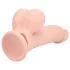 RealRock - dvakrat gosto realističen vibrator (barva kože) - 18 cm