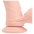 RealRock - dvakrat gosto realističen vibrator (barva kože) - 18 cm