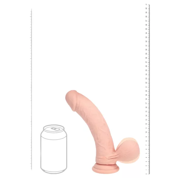 RealRock - realistični vibrator z dvojno gostoto (barva kože) - 20 cm