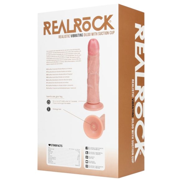 REALROCK - vibrator s priseskom - naraven (20,5 cm)