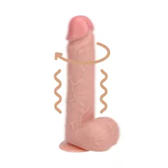 RealRock - vibrator z rotacijo - naraven videz - 20,5 cm