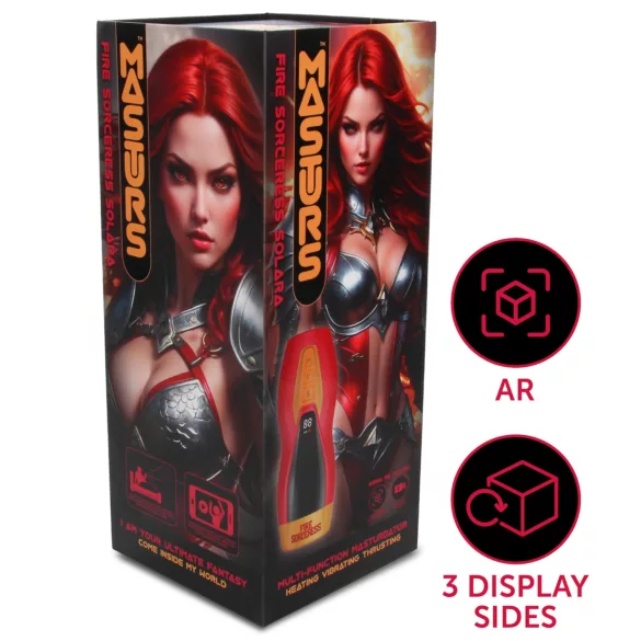 Masturs Solara - moški masturbator - segrevanje, premik gor-dol - rdeč