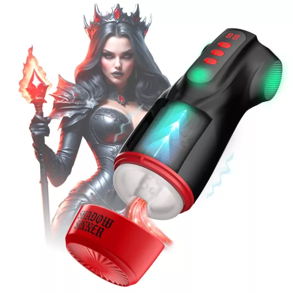 Masturs Raven - masturbator z sesanjem in vibracijo - črna