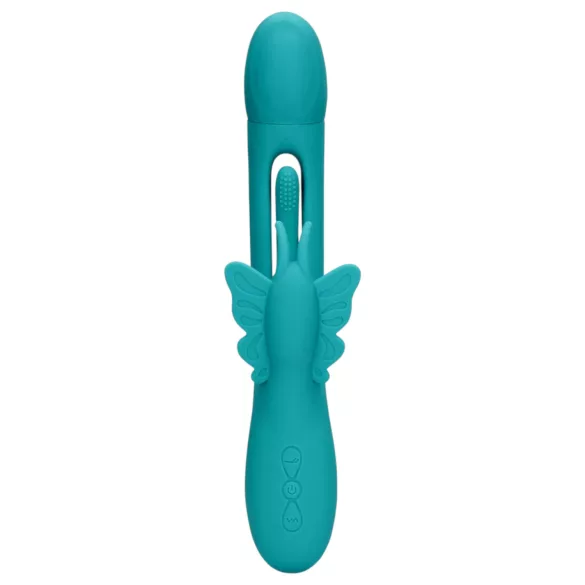 Loveline - vibrator za klitoris metuljček z jezičkom - turkizna