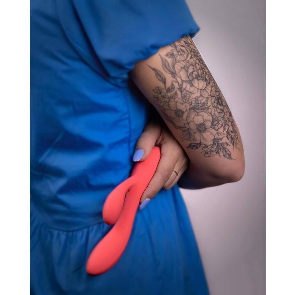 Loveline - vibrator z ročajem za klitoris - vodoodporen, akumulatorski - roza