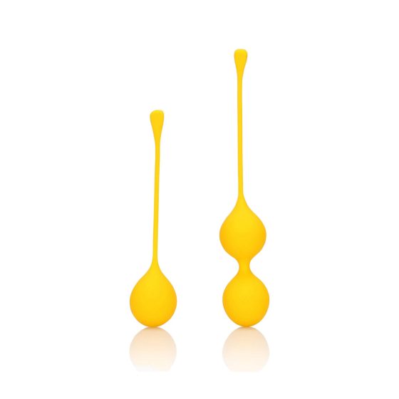 Loveline - komplet silikonskih žogic za gejšo - 2 kosa (rumena)