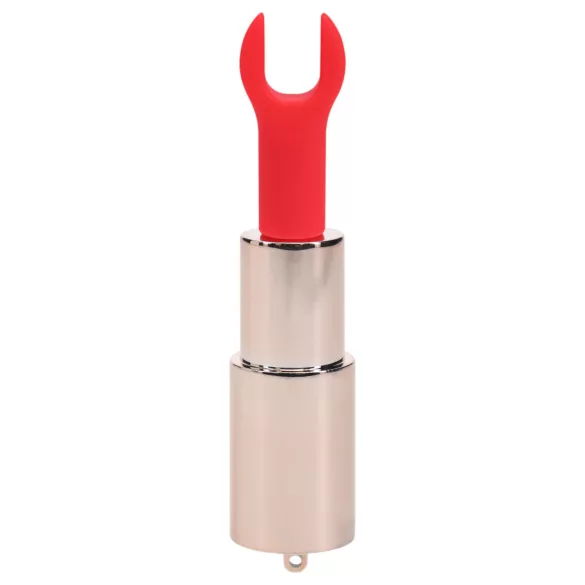 Loveline Angel - vibrator v obliki šminke s 4 nastavki (rožnate barve)