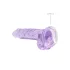 RealRock - realistični dildo - prozoren vijoličen - 17 cm