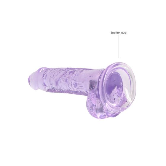 REALROCK - prozoren realistični dildo - vijolični (17 cm)