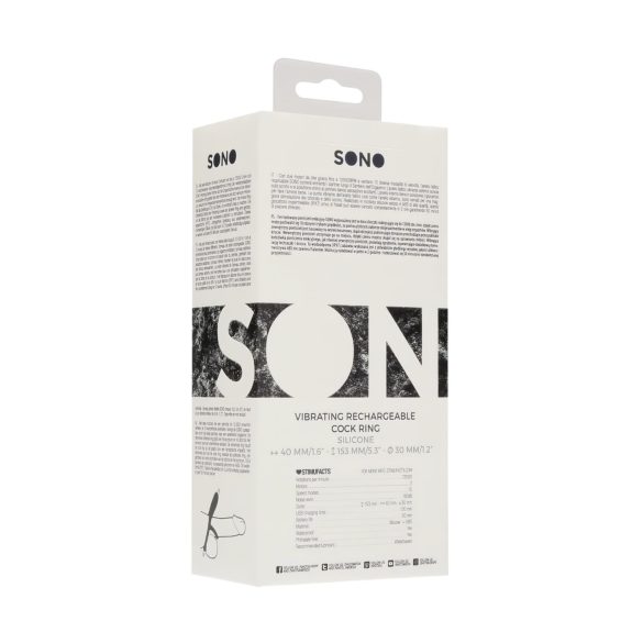 No.88 - vibracijski obroč za penis - črna