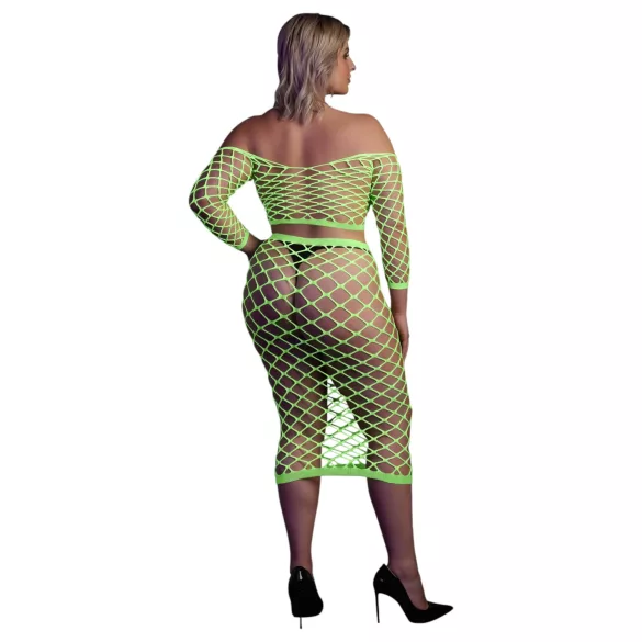 Ouch! - žareče krilo in top - neon zeleno