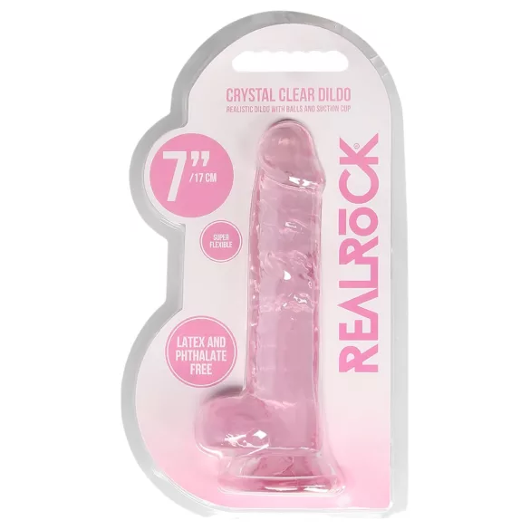 RealRock - realistični dildo - roza - 17 cm