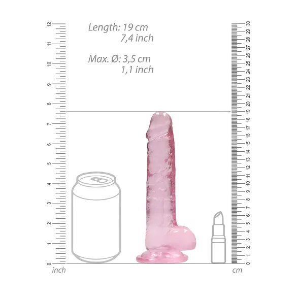 RealRock - realistični dildo - roza - 17 cm