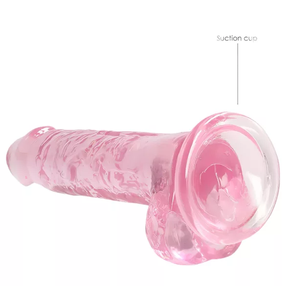 RealRock - realistični dildo - roza - 17 cm