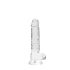 RealRock - realistični dildo - prozoren - 17 cm