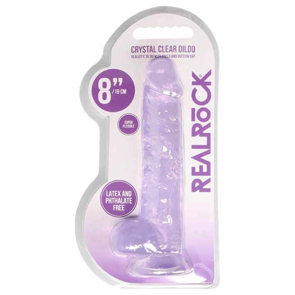 RealRock - realistični dildo - lila - 19 cm