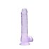 RealRock - realistični dildo - lila - 19 cm