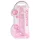 RealRock - realistični dildo - prozoren roza - 19 cm