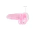 RealRock - realistični dildo - prozoren roza - 19 cm