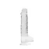 RealRock - realistični dildo - prozoren - 19 cm