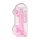 RealRock - realistični dildo - roza prozoren - 22 cm