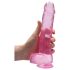 RealRock - realistični dildo - roza prozoren - 22 cm