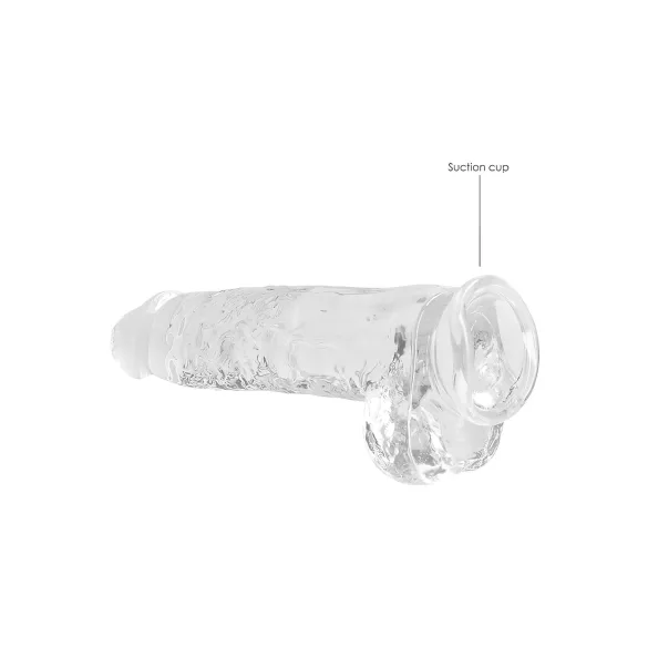 RealRock - prozoren realistični dildo - 22 cm