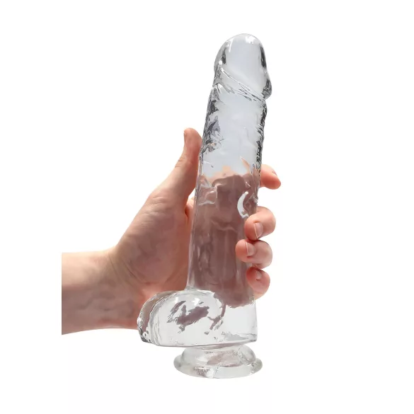 RealRock - prozoren realistični dildo - 22 cm