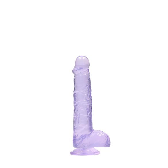 REALROCK - prozoren realistični dildo - vijoličen (15 cm)