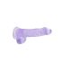 REALROCK - prozoren realistični dildo - vijoličen (15 cm)