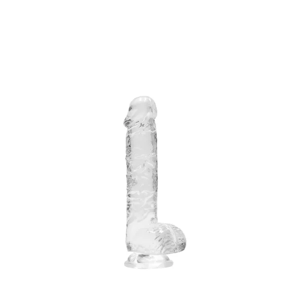 RealRock - prozoren realistični dildo - 15 cm